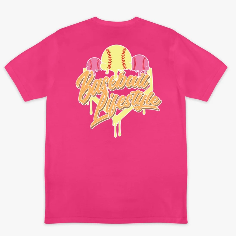 NWT Ice Cream Tee Strawberry Banana Baseball Lifestyle 101 Size Medium